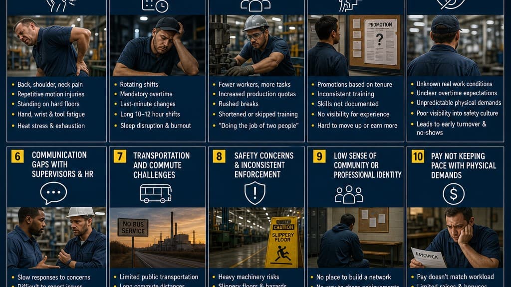 Common Pain Points for U.S. Factory Blue‑Collar Workers