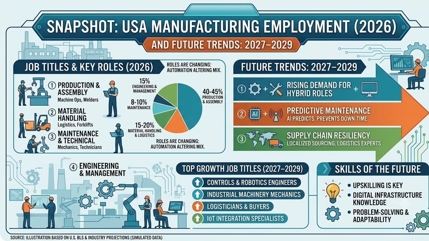 Manufacturing Employment in the USA in 2026 and Trends for 2027–2029
