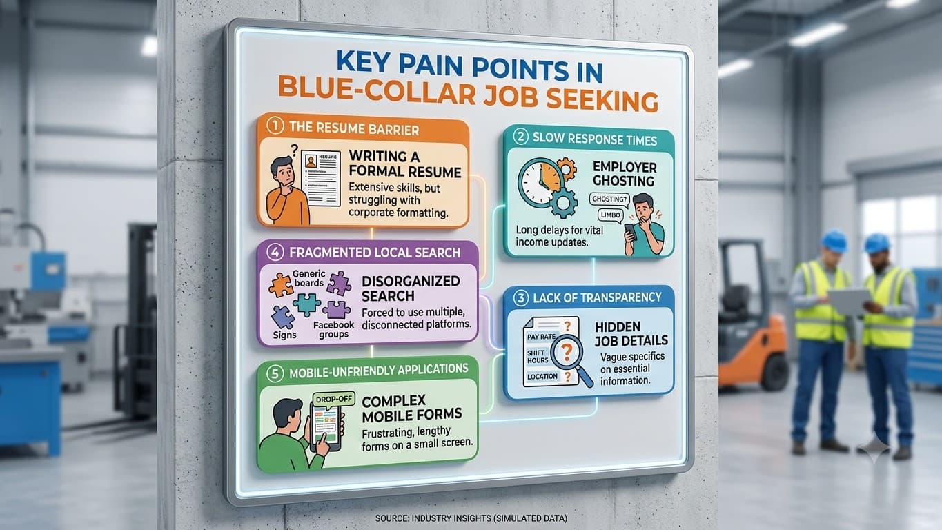 Top 5 pain points blue-collar workers face when seeking a new job