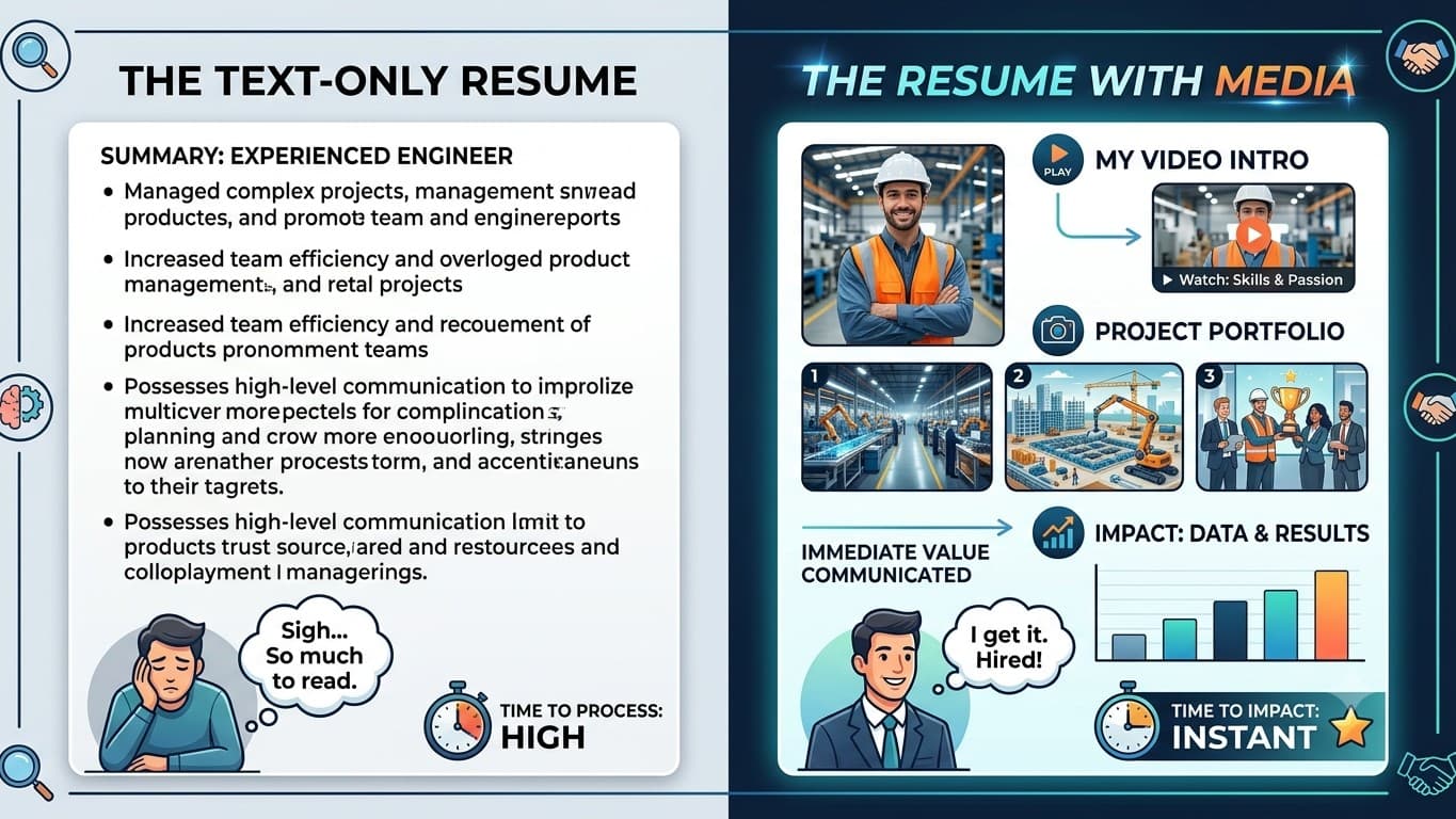 Pictures and videos can be more powerful than thousands of words on a resume — but only in the right contexts.